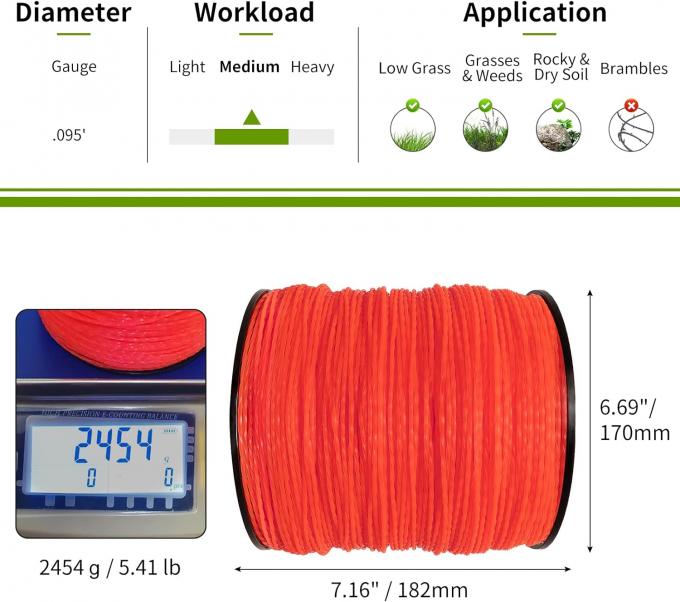 أزياء عالية الكفاءة قطع العشب الدرجة المهنية 1lb حديقة العشب خط 1