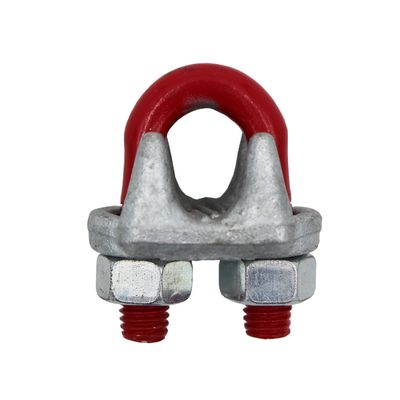 سعر جيد High Tensile Structure Hot DIP Galvanized Us Type Forged Wire Rope Clips with Red U Bolt الانترنت