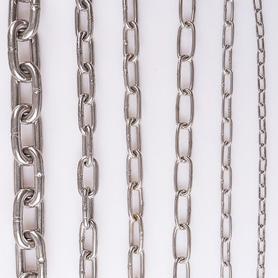 سعر جيد سلسلة وصلات قصيرة DIN766 من الفولاذ المقاوم للصدأ المصقول SS304 SS316 SS316L المتينة للناقل الانترنت