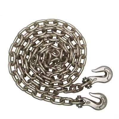 سعر جيد G70 النقل السلسلة الجرارة للسيارات السلاسل الجرارة الخطافات اللون الأسود النهاية الاختبار الحمل 48kN العمل الثقيل الانترنت