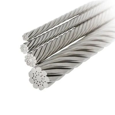 سعر جيد حبل أسلاك الفولاذ المقاوم للصدأ 6X19 IWRC قطر 5-30mm تصنيع المصاعد غير السبائك الانترنت