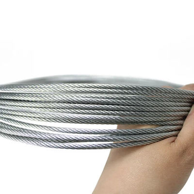 سعر جيد Carbon Steel Grade 4x31 8.3mm Hot Dip Galvanized Steel Wire Rope for Suspended Platform الانترنت