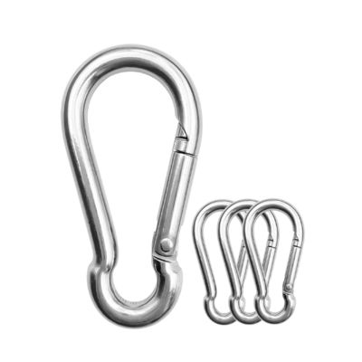 سعر جيد Polished Finish Stainless Steel Carabiner Snap Spring Hook Clip with OEM Acceptance الانترنت