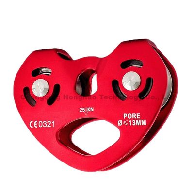 سعر جيد Climbing Double Pulley Heart Shaped High Altitude Transport Cable Crossing Gear الانترنت