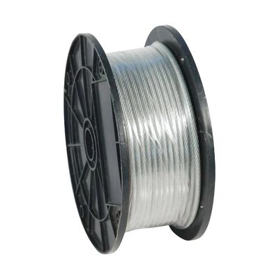 سعر جيد حبل سلكي من الفولاذ المقاوم للصدأ 7X7 مجلفن مع طلاء PVC لخط ملابس الصيد الناعم، كابل جر مطلي الانترنت