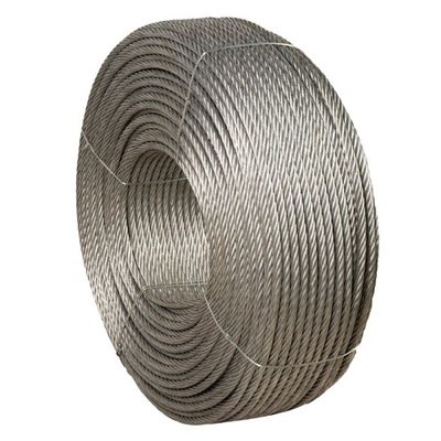 سعر جيد 6x19 FC 10MM خدمة معالجة حبل الأسلاك الفولاذية غير المجلفنة من الفولاذ المقاوم للصدأ للقطع والشد الانترنت