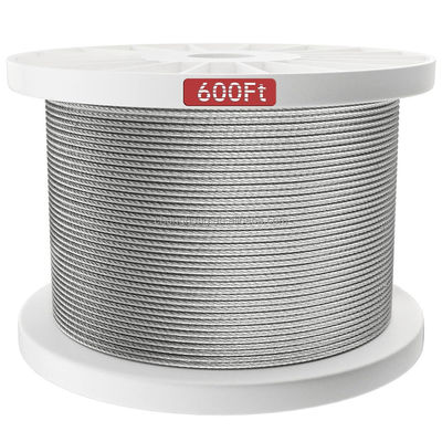 سعر جيد كابل الفولاذ المقاوم للصدأ 600ft 1/8 