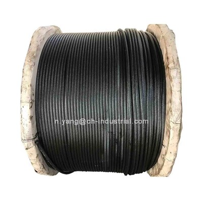 سعر جيد كابل طائرات حبل سلكي مجلفن مطلي بالمسحوق الأسود 7x7 وفقًا لمعيار ASTM للمسارح والأفلام متصل