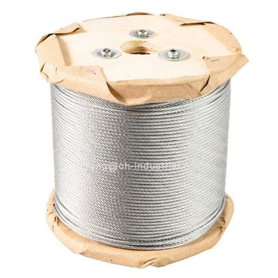 سعر جيد كابل طائرات من الفولاذ الكربوني، حبل كابل فولاذي، سلك حبل، بكرات بطول 100 قدم، في حبل سلك مجلفن 7x19 الانترنت