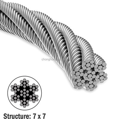 سعر جيد حبوب سلكية فولاذية 7*19 SS AISI304 AISI316 حبوب سلكية فولاذية 8mm حبوب فولاذية غير المقاومة للصدأ محتوى Si 1.0% 7x19 حبل سلكي من الفولاذ المقاوم للصدأ الانترنت