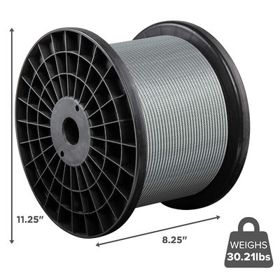 سعر جيد سلك الفولاذي الأساسي 300ft T316 سلك الفولاذ المقاوم للصدأ 1/8 