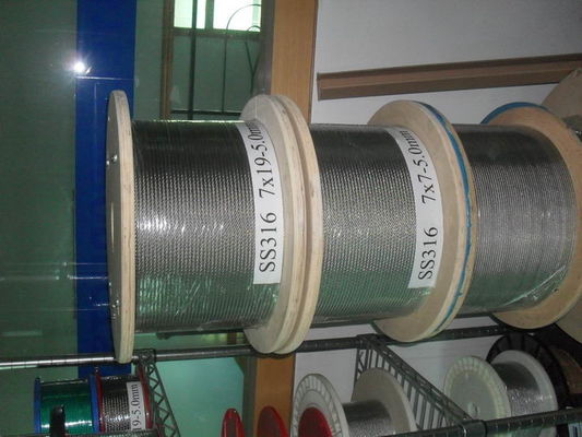 سعر جيد 2.000 متر/لكل كابل طائرات مجلفن بالغمر الساخن MIL-DTL-83420 كابل فولاذي 2000N/MM2 6x19FC حبل سلكي فولاذي قياسي AiSi الانترنت