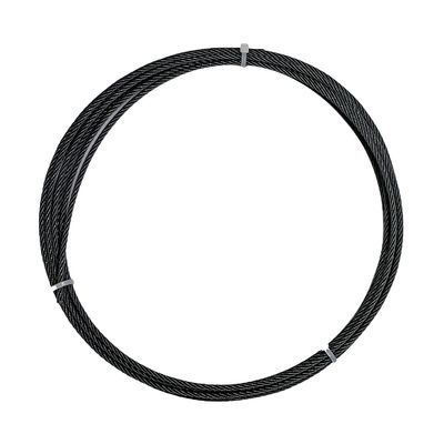 سعر جيد رافعات 7x7 1/8' AISI316 أسود أكسيد الفولاذ المقاوم للصدأ سلك حبل الطائرات لدرع سطح السفينة الانترنت