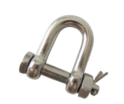 سعر جيد Polished Finish OEM 304 316 Stainless Steel Us Bolt Type Chain Shackle D Shackle الانترنت