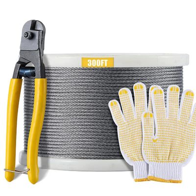 سعر جيد حبل سلكي من الفولاذ المقاوم للصدأ T316 7x7 لسياج سطح السفينة بطول 300 قدم، فولاذ خاص بالتشكيل على البارد الانترنت