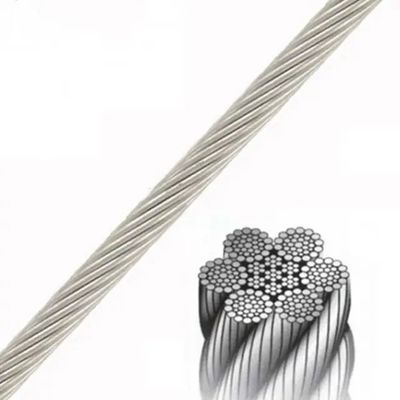 7x7 6x19 FC IWRC 6x36 19x7 كابل الفولاذ المسبوق عالي الكربون للرافعة البرجية