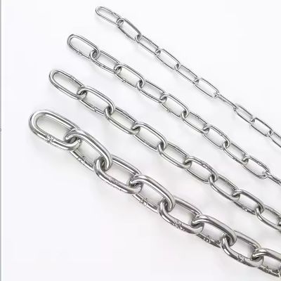 سعر جيد سلسلة وصلات فولاذية بلمسة نهائية بسيطة SS304 Din763 سلسلة وصلات من الفولاذ المقاوم للصدأ، حد حمل العمل 2 طن الانترنت