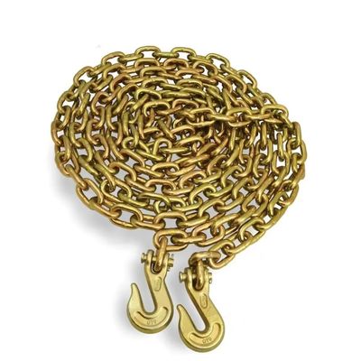 سعر جيد 3/8''X 20 Ft Yellow Zinc Heavy Duty Welded Chain G 70 With Clevis Grab Hook الانترنت