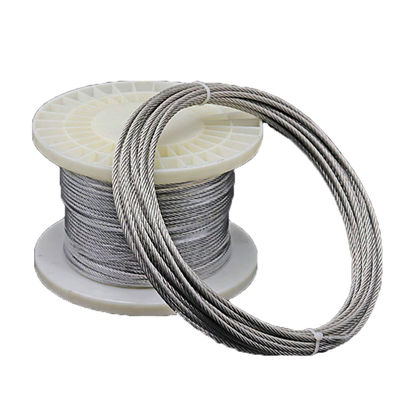 سعر جيد حبل سلك فولاذي مجلفن 6x7 / 6x19 / 6x36، قوة شد 1000 نيوتن - 100000 نيوتن الانترنت