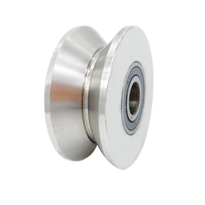 سعر جيد V-shaped Groove Wheel Stainless Steel Rolling Door Wheel Sliding Door Wheel الانترنت