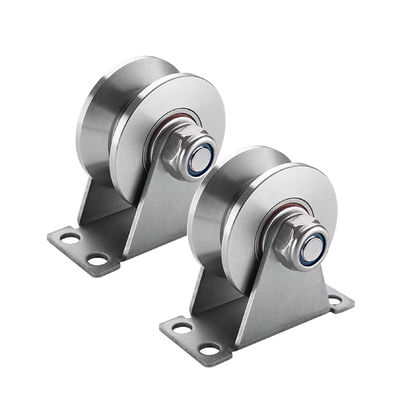 سعر جيد Wall-Mounted Ceiling Lift Pulley Stainless Steel V-grooved Roller Pulley الانترنت