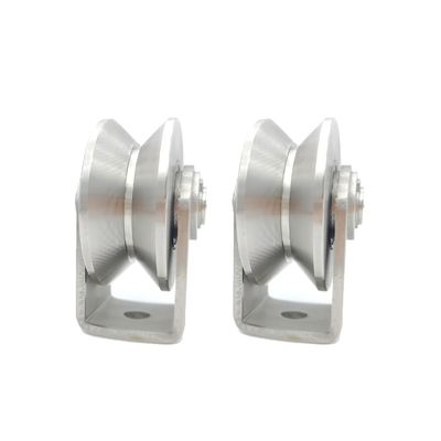 سعر جيد Hotel And Home V Groove Gate Wheels Stainless Steel Bracket Customized الانترنت