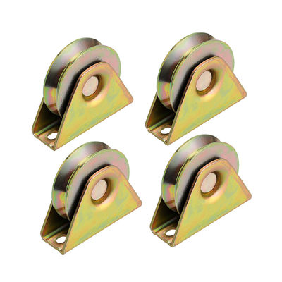 سعر جيد Sliding Gate Color Zinc Plated V Shaped Roller Wheels For Hotel And Home الانترنت