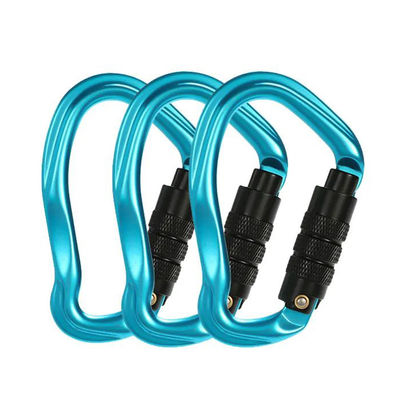سعر جيد سبيكة الألومنيوم 23kN Snap Hook Locking Carabiner لتطبيقات التسلق الثقيلة الانترنت