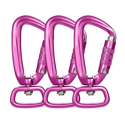سعر جيد Heavy Industry 4KN Black Auto Locking Aluminum Swivel Carabiner Snap Hook for Dog Leash الانترنت
