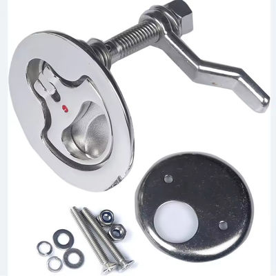 سعر جيد Marine Hardware Aisi 316 Stainless Steel Marine Boat Hatch Latches Turning Lock Lift Handle الانترنت