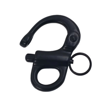 سعر جيد Black Stainless Steel Fixed Eye Snap Shackle for Paracord Bracelet الانترنت