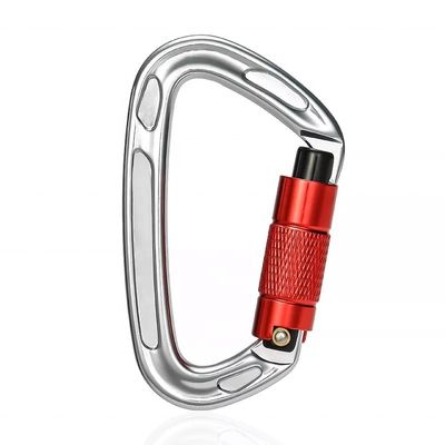 سعر جيد Sale Aluminum Alloy Dog Carabiner Leash with Polished Silver D-Type Screwgate Design الانترنت