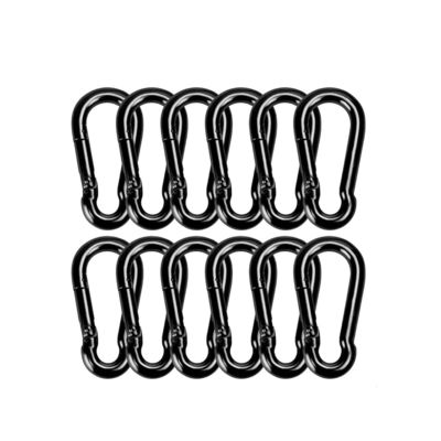 سعر جيد OEM Black Oxide Finish Carbon Steel Snap Hook Carabiner Customizable For B2B الانترنت