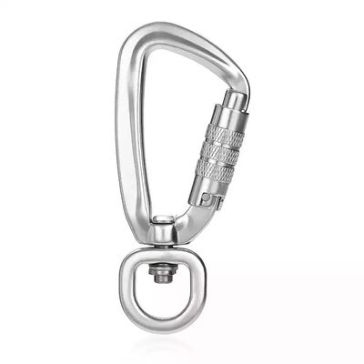 سعر جيد 4KN Aviation Aluminum Self Swivel Rock Climbing Carabiner for Heavy Industry Snap Hook الانترنت