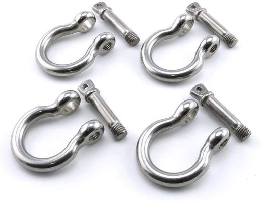 سعر جيد General Industry Stainless Steel Wire Rope Accessory Shackle Bow Dee Shape with Collar Pin الانترنت