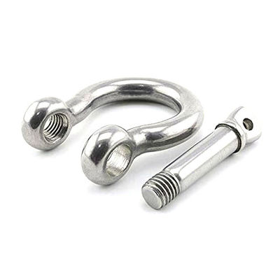 سعر جيد Lifting Purposes Stainless Steel Bow Shackles with Collar Pin Type and Polished Finish الانترنت