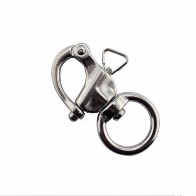 سعر جيد DEE SHACKLES European Type 316 Stainless Steel Swivel Round Eye Quick Release Snap Shackle الانترنت