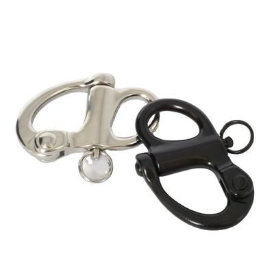 سعر جيد Marine Hardware Quick Release Fixed Shackle with Round Ring and Black Oxide Finish الانترنت