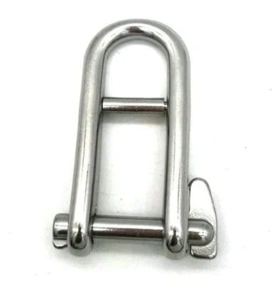 سعر جيد Stainless Steel Long D Shackle with Screw Pin Rigging Hardware in Polished Finish الانترنت