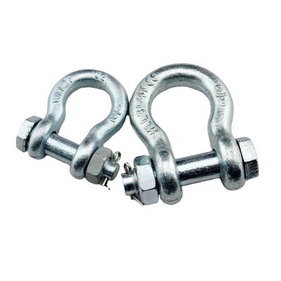 سعر جيد Imperial Galvanized G2130 Type Carbon Steel Drop Forged Screw Pin Anchor Bow Shackle الانترنت