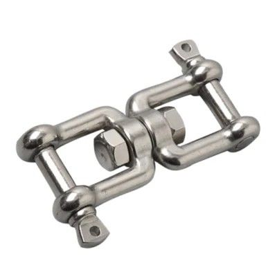 سعر جيد Lifting And Connecting Stainless Steel Precision Casting Double Jaw Swivel Eye Hook الانترنت