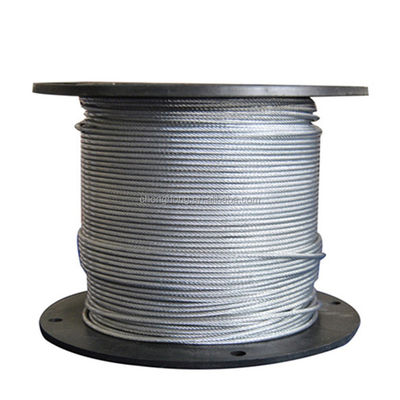 سعر جيد Hot-Dipped Galvanized Aircraft Cable MIL-DTL-83420 2000N/MM2 7x19 Steel Wire Rope 3/32'' reels with 2.000 m/each and Made الانترنت