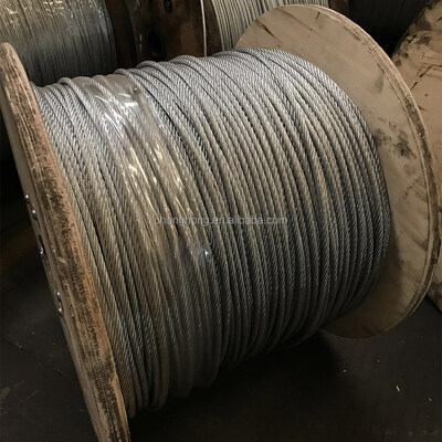 سعر جيد 6x19 سلك فولاذي مجلفن بإنشاءات 3-32 مم قطر للتطبيقات البحرية والرفع متصل