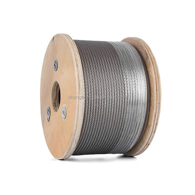 سعر جيد Cold Heading Steel 6 X 7/6 X 19/6 X 37/6 X 12/6 X 24 Stainless Steel Wire Rope For Hoist / Crane/Marine AiSi Standard الانترنت
