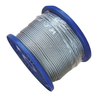 سعر جيد 45 /60 /70 High Carbon Steel Galvanized Aircraft Wire Rope 1/8