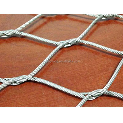 سعر جيد Woven Technique Stainless Steel Wire Rope Netting for Aviary Enclosure and Zoo Animal Cages الانترنت