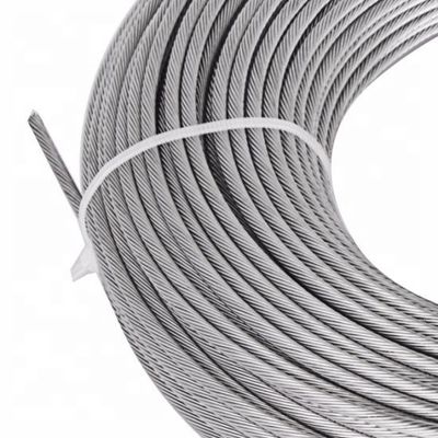 سعر جيد 6x19 1570Mpa سلك الفولاذ المقاوم للصدأ حبال 7 ملم مطلية القياسية AiSi تعبئة 1000 متر في بكرة خشبية الانترنت