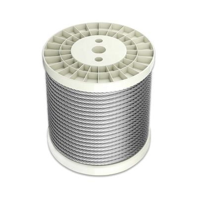 سعر جيد سلك الحبل من الفولاذ المقاوم للصدأ المضمون للطاحونة / الرافعة / الحديد البحري 7 Wire/19 Wire Construction and Long Lasting الانترنت