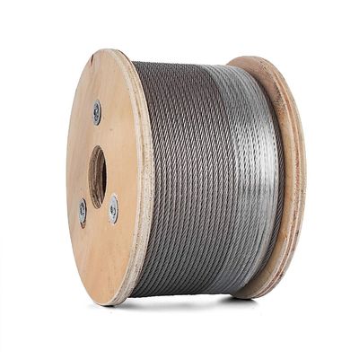 سعر جيد 304 الطائرات 7 × 19 خيوط البناء سلك الفولاذ المقاوم للصدأ السكة الحديدية نوع النواة النواة الفولاذية الحبل الحديدي 16 ملم الانترنت