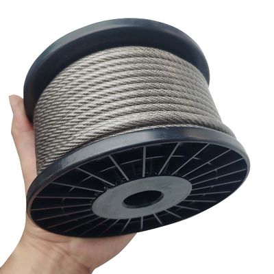 سعر جيد حبل سلكي من الفولاذ المقاوم للصدأ TPU PVC ذو بناء 7*7 لتطبيقات غير سبيكة وفقًا لمعيار AiSi الانترنت